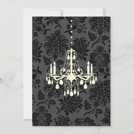 Invitation Mariage damassé victorienne (ivoire) (Dos)