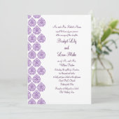 Invitation mariage damassé (violet) (Debout devant)