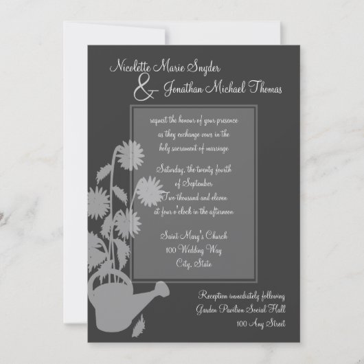 Invitation Mariage d'amour croissant (Devant)
