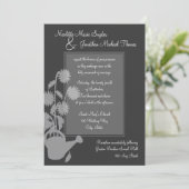 Invitation Mariage d'amour croissant (Debout devant)