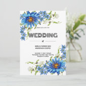 Invitation Mariage d'amour de l'aquarelle rose (Debout devant)