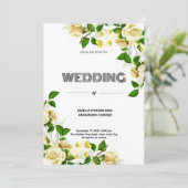 Invitation Mariage d'amour des fleurs du printemps (Debout devant)
