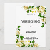 Invitation Mariage d'amour des fleurs du printemps (Devant / Derrière)