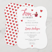 Invitation Mariage d'Amour Douce Fête Prénuptiale (Devant / Derrière)
