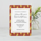 Invitation Mariage d'ananas Red Spice Gold (Debout devant)