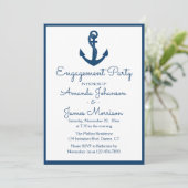 Invitation Mariage d'Ancre bleu de la marine (Debout devant)