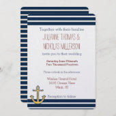 Invitation Mariage d'Ancre de la marine nautique (Devant / Derrière)