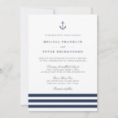 Invitation Mariage d'Ancre de la marine nautique et de la ban (Devant)