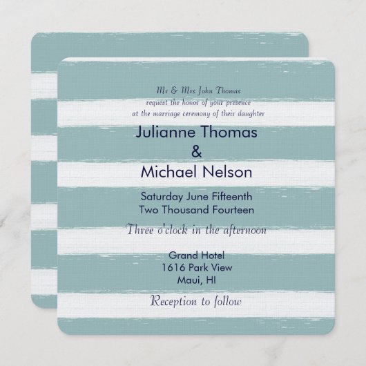 Invitation Mariage d'Ancre Nautique de la pointe (Devant / Derrière)