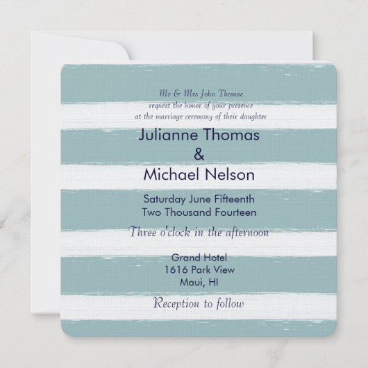 Invitation Mariage d'Ancre Nautique de la pointe (Devant)