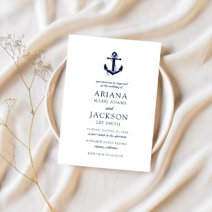 Invitation Mariage d'Ancres nautiques