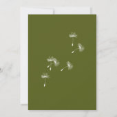 Invitation Mariage Dandelion moderne (Dos)