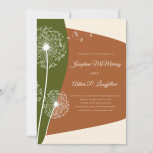 Invitation Mariage Dandelion moderne