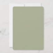 Invitation Mariage Dandelion vert simple et moderne (Dos)