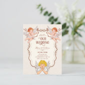 Invitation Mariage d'anges vintage (Debout devant)