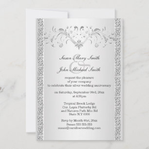 Invitation Mariage d'anniversaire d'argent celtique