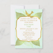 Invitation Mariage d'anniversaire moderne Vert Golden Vip (Devant)