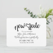 Invitation Mariage d'annulation de la nouvelle date moderne (Debout devant)