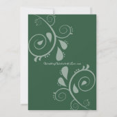 Invitation Mariage dans la Forêt Enchantée de Vert Émeraude (Dos)