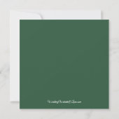 Invitation Mariage dans la Forêt Enchantée de Vert Émeraude (Dos)