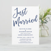 Invitation Mariage dans la Marine Réception Moderne Simple sa (Debout devant)