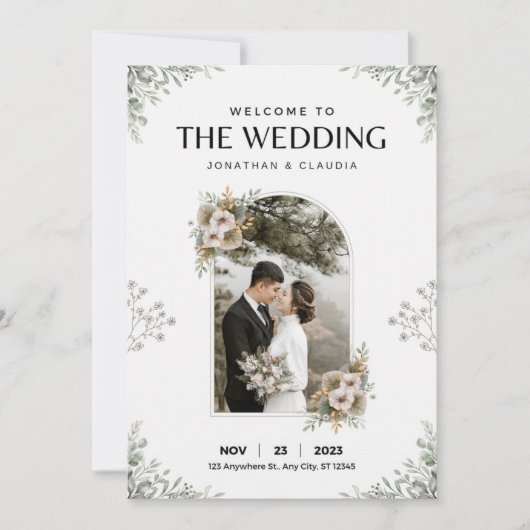 Invitation Mariage dans la nature (Devant)