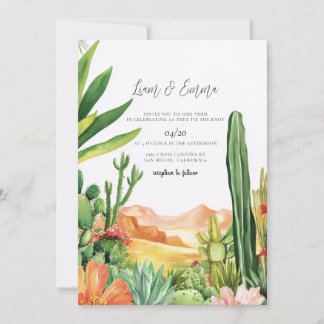 Invitation Mariage dans le désert du sud-ouest de l'Arizona a