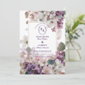 Invitation Mariage dans le jardin botanique de lavande et d'i (Debout devant)