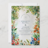 Invitation Mariage dans le jardin botanique lumineux (Devant)