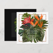 Invitation Mariage dans le Jardin Botanique Luxuriant de Trop (Devant / Derrière)