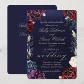 Invitation Mariage dans le jardin de la marine de Bourgogne (Devant / Derrière)