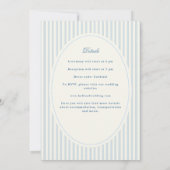 Invitation Mariage dans le jardin de l'Hydrangea Blue Preppy (Dos)