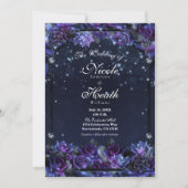 Invitation Mariage dans le jardin des Roses Imaginaires viole (Devant)