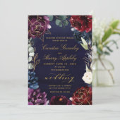 Invitation Mariage dans le jardin d'or de la marine de Bourgo (Debout devant)