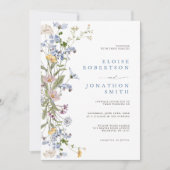 Invitation Mariage dans le jardin du Fleur sauvage de printem (Devant)