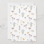 Invitation Mariage dans le jardin du Fleur sauvage de printem (Dos)