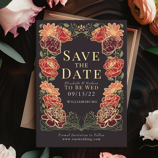 Invitation Mariage dans le jardin enchanté Enregistrer la dat
