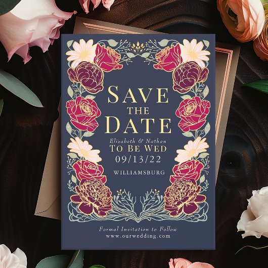 Invitation Mariage dans le jardin enchanté Enregistrer la dat