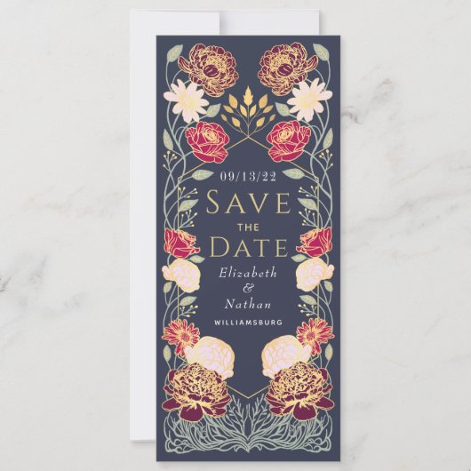 Invitation Mariage dans le jardin enchanté Enregistrer la dat (Devant)