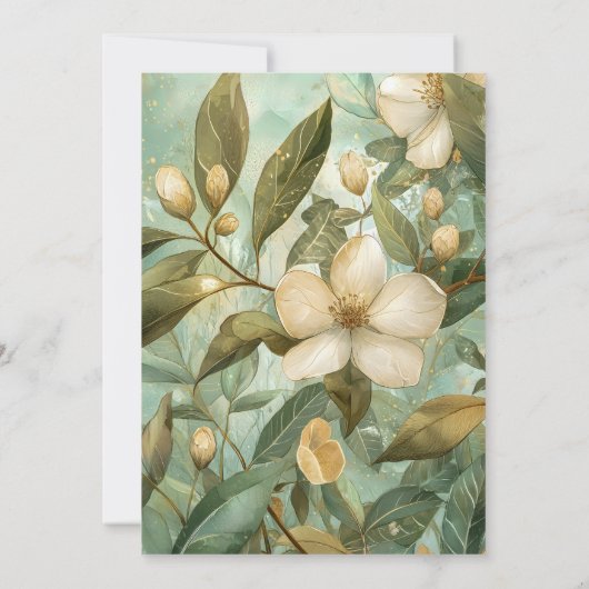 Invitation Mariage dans le jardin forestier enchanté (Dos)