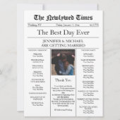 Invitation Mariage dans le Journal Traditionnel (Devant)