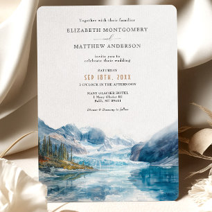 Invitation Mariage dans les montagnes du Glacier Montana