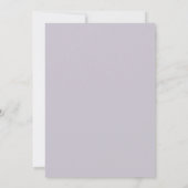 Invitation Mariage dans les tons de violet poussiéreux et de (Dos)