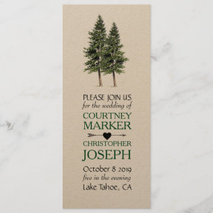 Invitation Mariage dans l'invitation de Woods