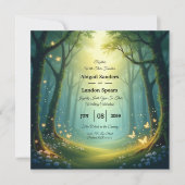 Invitation Mariage dans un bosquet ensoleillé enchanté d'été (Devant)