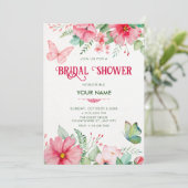 Invitation Mariage dans un jardin fleuri (Debout devant)