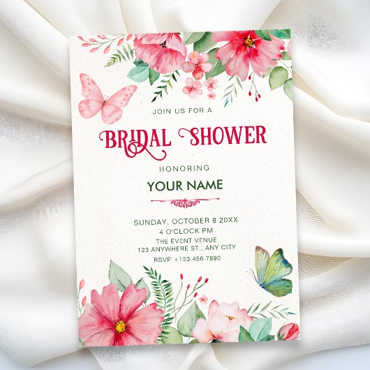 Invitation Mariage dans un jardin fleuri