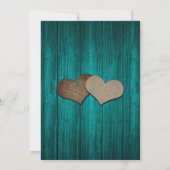 Invitation Mariage dans un pot Mason en bois rustique et toil (Dos)