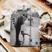 Invitation Mariage dans une arche en photo noir et blanc avec