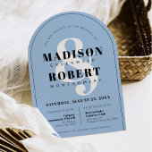 Invitation Mariage dans une arche en photo noir et blanc avec